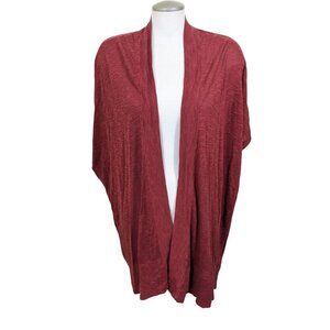 In Every Story Duster Cardigan Plus Size 2X Orange Open Short Sleeve Lightweight